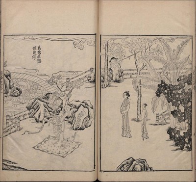 Lot 21 - A rare Chinese blue and white 'Yuanyang Tao' twin-handled vase, Qing dynasty, Kangxi period