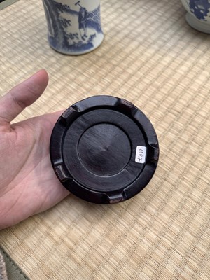 Lot 23 - A Chinese blue and white 'Journey to the West' brush pot, Qing dynasty, Guangxu period