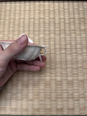 Lot 33 - A fine Chinese Dehua 'lotus' brush washer, Qing dynasty, Kangxi period