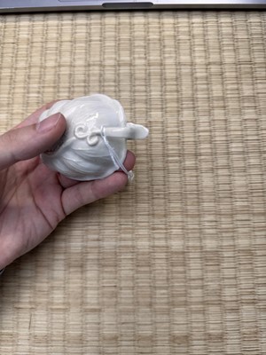 Lot 33 - A fine Chinese Dehua 'lotus' brush washer, Qing dynasty, Kangxi period