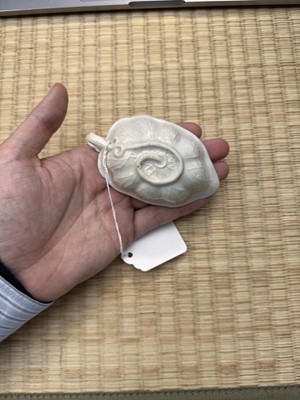 Lot 33 - A fine Chinese Dehua 'lotus' brush washer, Qing dynasty, Kangxi period