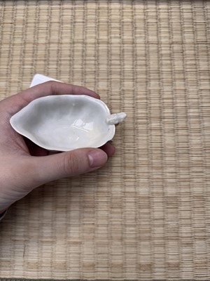 Lot 33 - A fine Chinese Dehua 'lotus' brush washer, Qing dynasty, Kangxi period