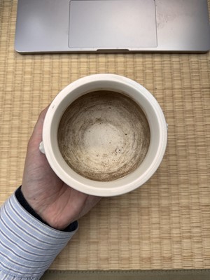 Lot 35 - A Chinese Dehua bombe censer, Qing dynasty, Kangxi period