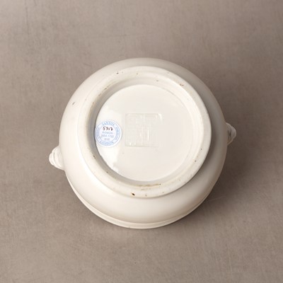 Lot 35 - A Chinese Dehua bombe censer, Qing dynasty, Kangxi period