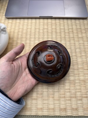 Lot 28 - A Chinese Dehua bombe censer, Qing dynasty, Kangxi period