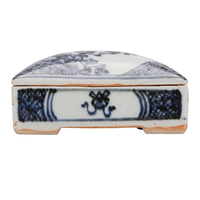 Lot 448 - A group of five Chinese blue boxes and covers, Qing dynasty, 18th/19th century