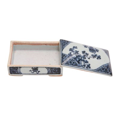 Lot 448 - A group of five Chinese blue boxes and covers, Qing dynasty, 18th/19th century