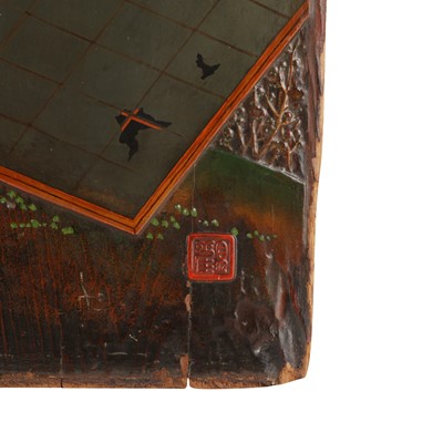 Lot 39 - A fine Japanese lacquer panel attributed to Kano Tessai (1845-1925), style of Miura Kenya, Meiji period