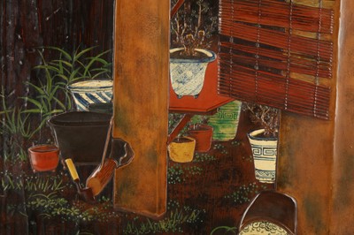 Lot 39 - A fine Japanese lacquer panel attributed to Kano Tessai (1845-1925), style of Miura Kenya, Meiji period