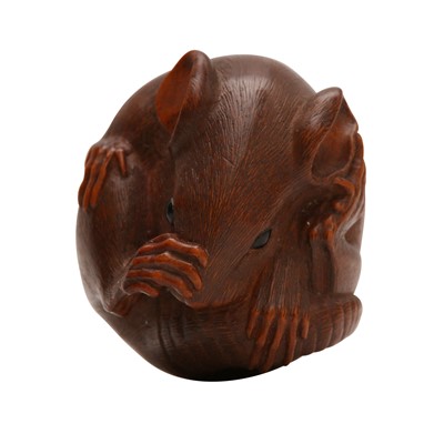 Lot 52 - A fine Japanese netsuke of a rat by Sakai Masakiyo (1875-1955), Edo-Meiji period, 19th century