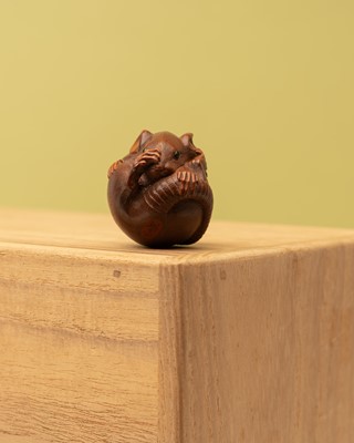 Lot 52 - A fine Japanese netsuke of a rat by Sakai Masakiyo (1875-1955), Edo-Meiji period, 19th century