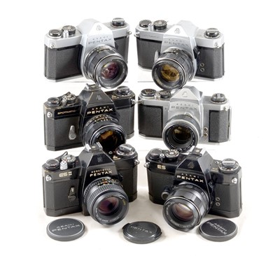 Lot 274 - Asahi Pentax Spotmatic & ES Film Cameras.