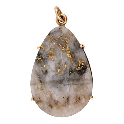 Lot 128 - A white labradorite pendant, circa 1979