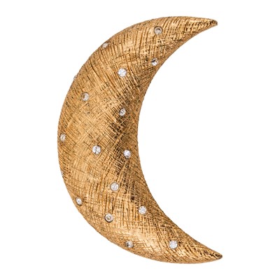Lot 29 - Christian Dior | A crescent half moon brooch