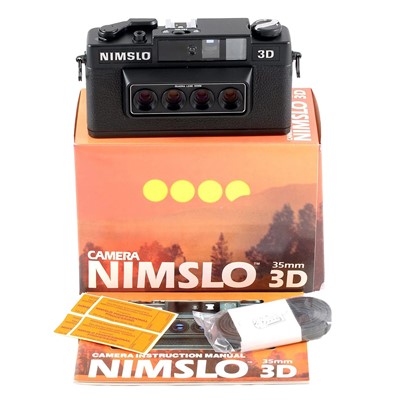 Lot 383 - 3 Nimslo Lenticular 3D Cameras, NOS