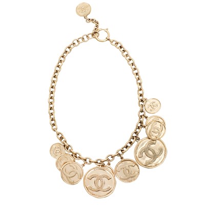 Lot 138 - Chanel CC Multi Medallion Drop Necklace