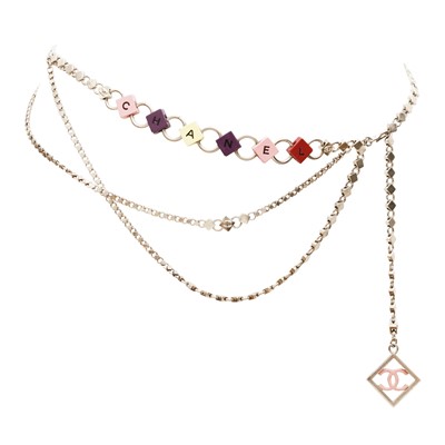 Lot 241 - Chanel Triple Strand CC Chain Belt