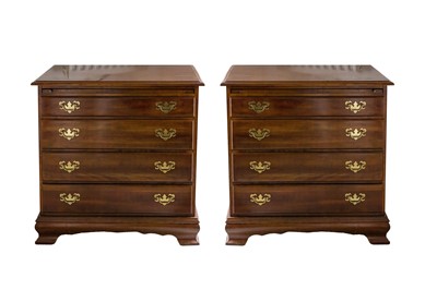 Lot 298 - A pair of Georgian style fruitwood bachelors chests