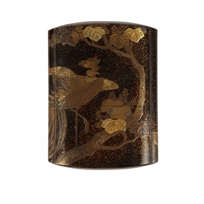 Lot 45 - A Japanese black lacquer four-case inro by Hideteru, Edo-Meiji period, 18th-19th century