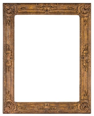 Lot 303 - French Louis XIV carved, pierced and gilded frame