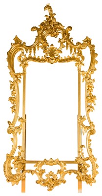 Lot 313 - A pair of Chippendale Chinese style carved and pierced pier mirrors