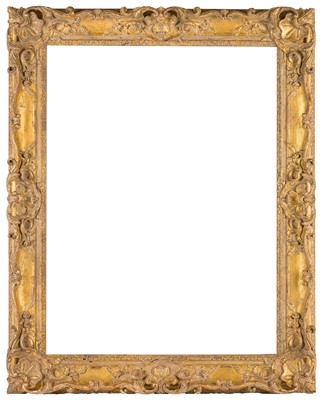 Lot 314 - French Louis XV carved pierced and gilded lime wood frame
