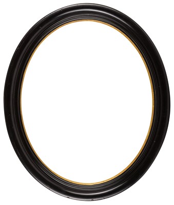 Lot 263 - 19th Century style ebonised and gilded oval frame