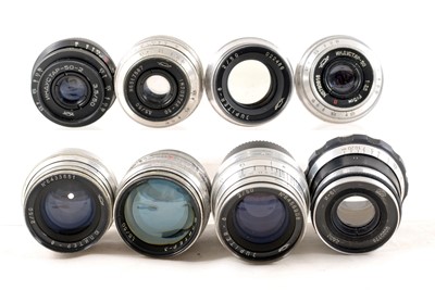 Lot 336 - Jupiter 3 f1.5 & Other Soviet 50mm L39 Lenses.
