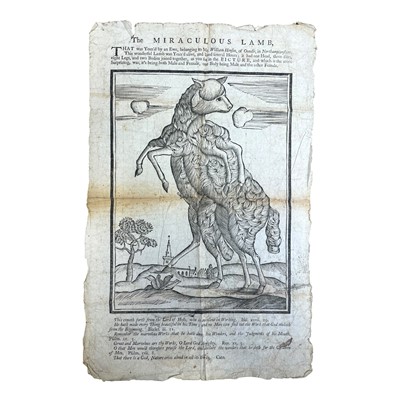 Lot 122 - Unrecorded broadside: The Miraculous Lamb [c.1700]