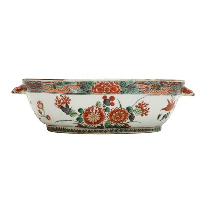 Lot 198 - A Chinese famille-rose 'floral' tureen, Qing dynasty, Kangxi period