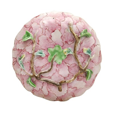 Lot 206 - A Chinese famille-rose 'peony' dish, Qing dynasty, Qianlong period