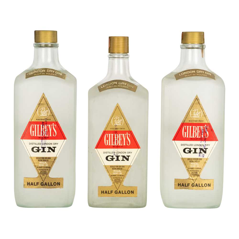 Lot 336 - Gilby's Gin (c. 1970s) - 3 half gallons