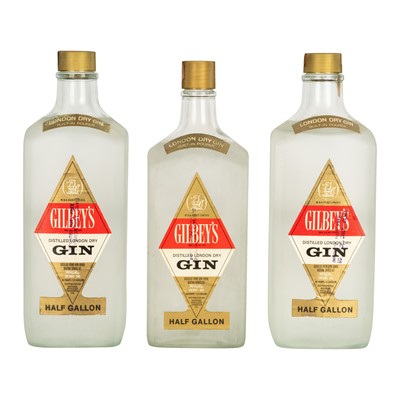 Lot 336 - Gilby's Gin (c. 1970s) - 3 half gallons