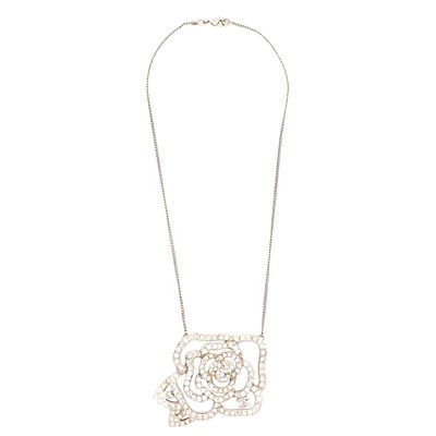 Lot 238 - Chanel Camellia CC Crystal Necklace