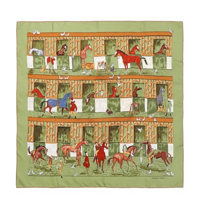 Lot 439 - Hermes 'Les Boxes' Silk Scarf 90