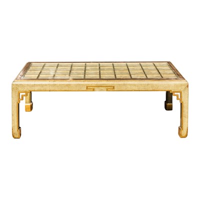Lot 132 - A Chinese painted and parcel gilt hardwood coffee table