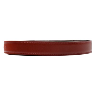 Lot 20 - Hermes Rouge H Swift Reversible Belt Strap - Size 90