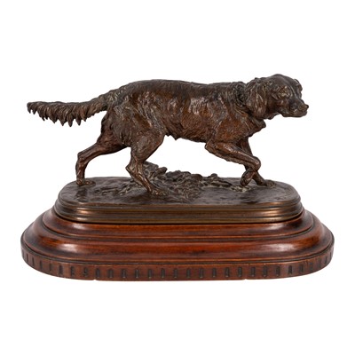 Lot 56 - Pierre-Jules Mêne (French, 1810-79), bronze of a hunting dog