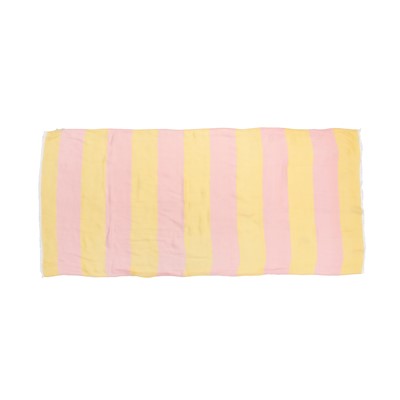 Lot 444 - Hermes Pink Stripe H Silk Scarf