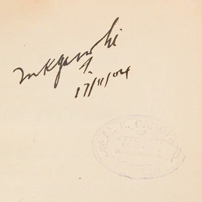 Lot 55 - Gandhi. Signed & Dated. Barber. Transvaal Gold. 1904