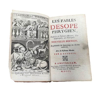 Lot 9 - Miscellany: Baudoin [Jean] [Aesop's Fables] Les fables D'Esope Phrygien