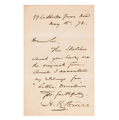 Lot 136 - Dickens: "Phiz" Original Drawings to Little Dorrit. 1857