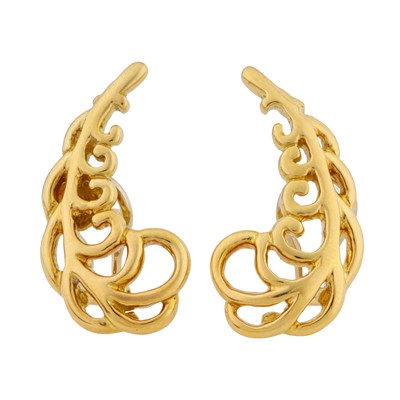 Lot 372 - Tiffany & Co Ι A pair of 'Paloma Picasso' plume earrings