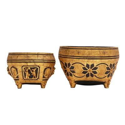 Lot 778 - Two Burmese lacquer bowls, Kengtung, Burma, early 20th century