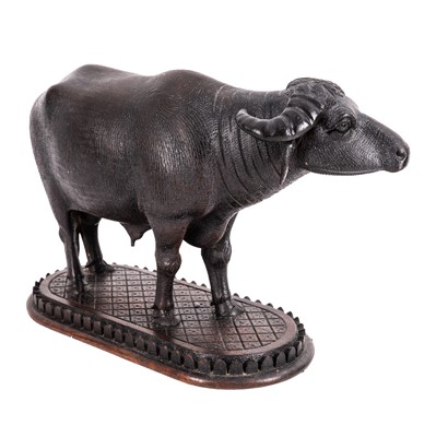 Lot 135 - An Indian Gujarati wood carving of Nandi, 19th century
