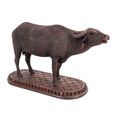 Lot 136 - An Indian Gujarati wood carving of Nandi, 19th century