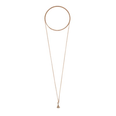 Lot 219 - A longchain with a bloodstone fob seal pendant