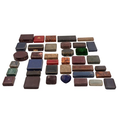 Lot 420 - A group of antique jewellery boxes