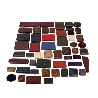 Lot 502 - A collection of antique jewellery boxes