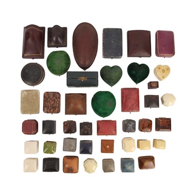 Lot 499 - A collection of antique jewellery boxes